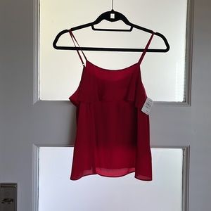 Alice and Olivia red ruffle tank top blouse nwt